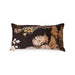 vintage inspired lumbar pillow with flower print