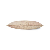 soft creamy pink lumbar pillow with blossom print