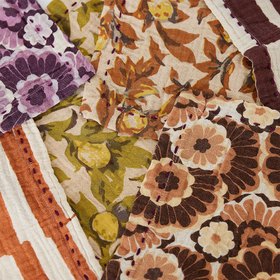 different patterns retro style cotton napkins