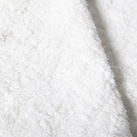 fleece inside of a checkered sherpa throw blanket