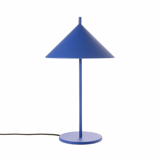 cobalt blue metal triangle shaped desk light