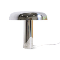 mushroom shape chrome colored table lamp