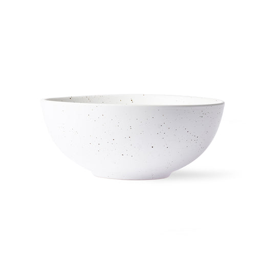 white speckled ceramic bowl