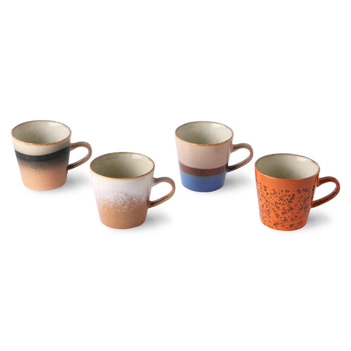 Americano coffee mugs made from colored ceramic stoneware
