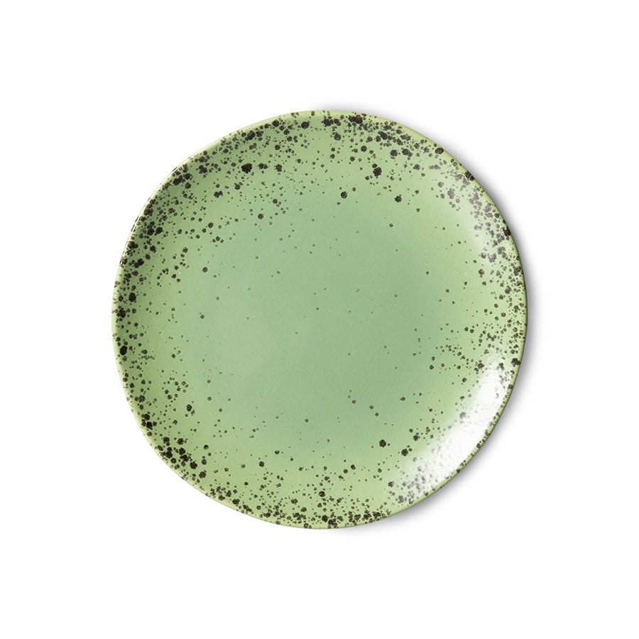 70s ceramics appetizer / dessert plate Kiwi (set of 2)