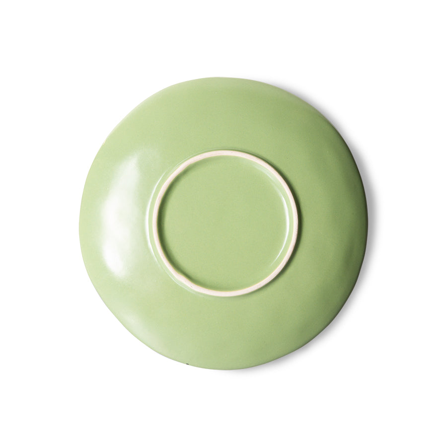 70s ceramics appetizer / dessert plate Kiwi (set of 2)