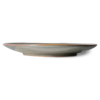 stoneware dinner plate in colors of rare minerals