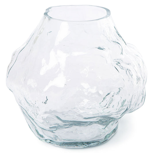 clear glass cloud shaped vase