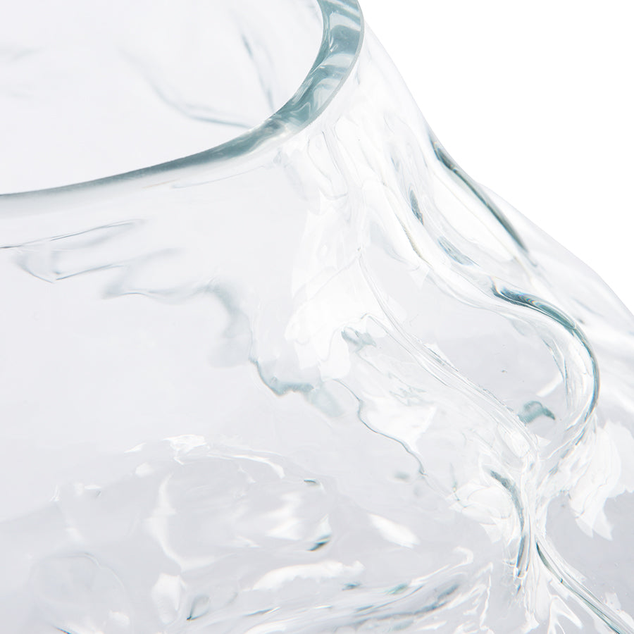 clear glass cloud shaped vase