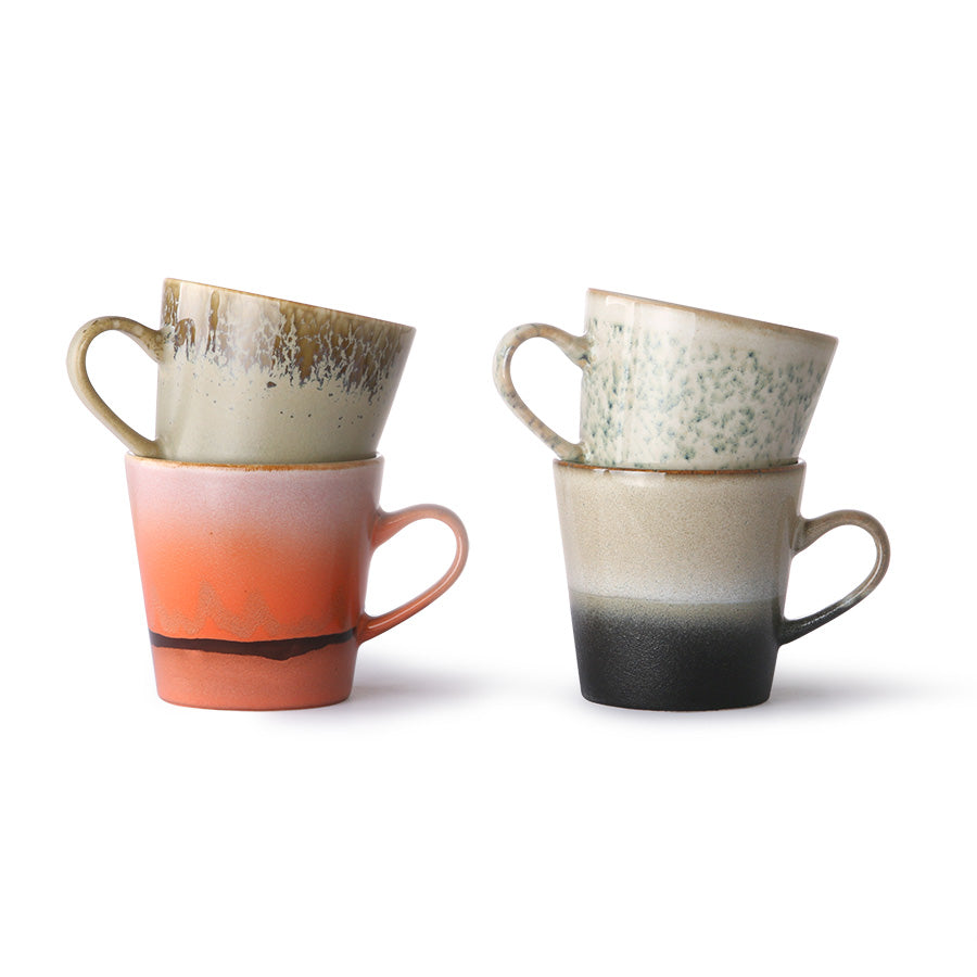 70s ceramics americano mugs Persei (set of 4)