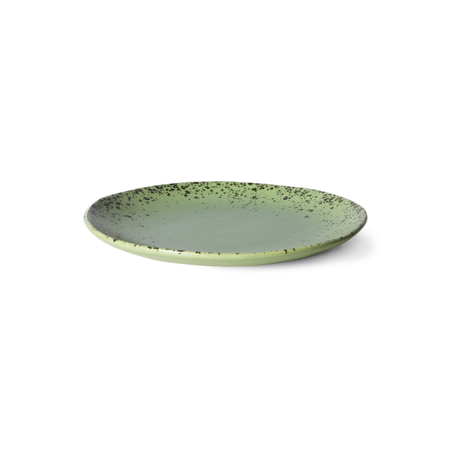 70s ceramics appetizer / dessert plate Kiwi (set of 2)