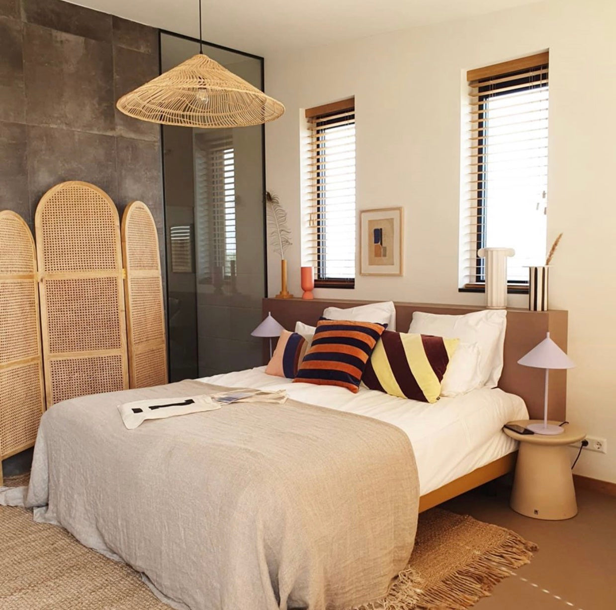 Bedspread - natural linen