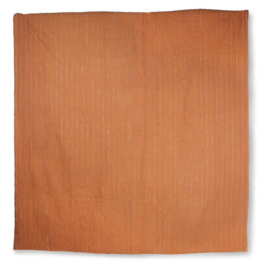 full blanket with patched stripes