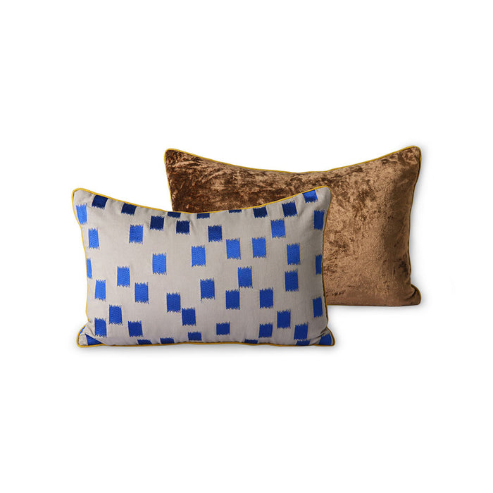 DORIS for HKliving - stitched pillow blue brush