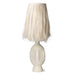 bohemian style tall table lamp with natural abaca strings shade