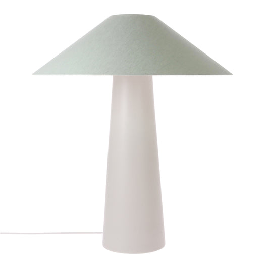 Large cone base table lamp - mint green shade