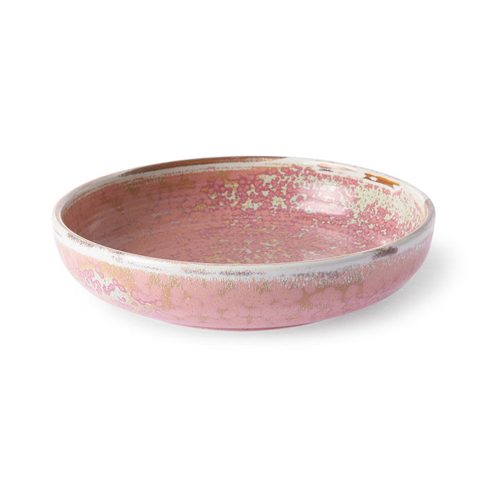 rustic pink colored deep plate