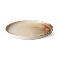 earth tones ceramic dinner plate