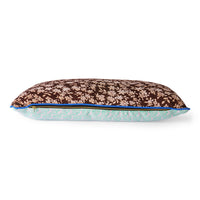 brown floral and green floral pattern pillow