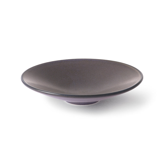 ceramic serving platter bowl in purple