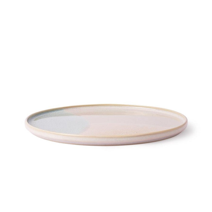 side view of side plate in pastel colors