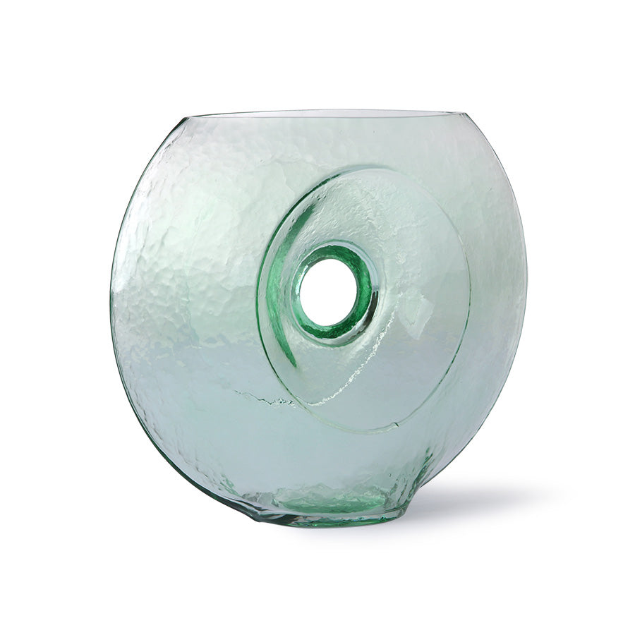 delicate glass sculpture that can be used as flower vase