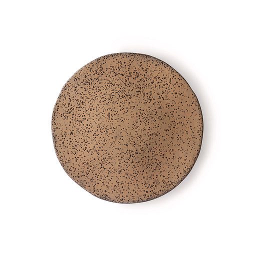 speckled stoneware, taupe colored, side plate