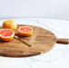 rustic board with fruit