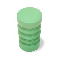 funky shaped green small accent table