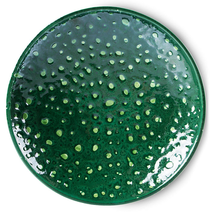 reactive glaze in green gloss
