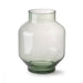 mid century modern style green glass flower vase