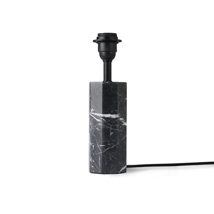 black marble base of table lamp