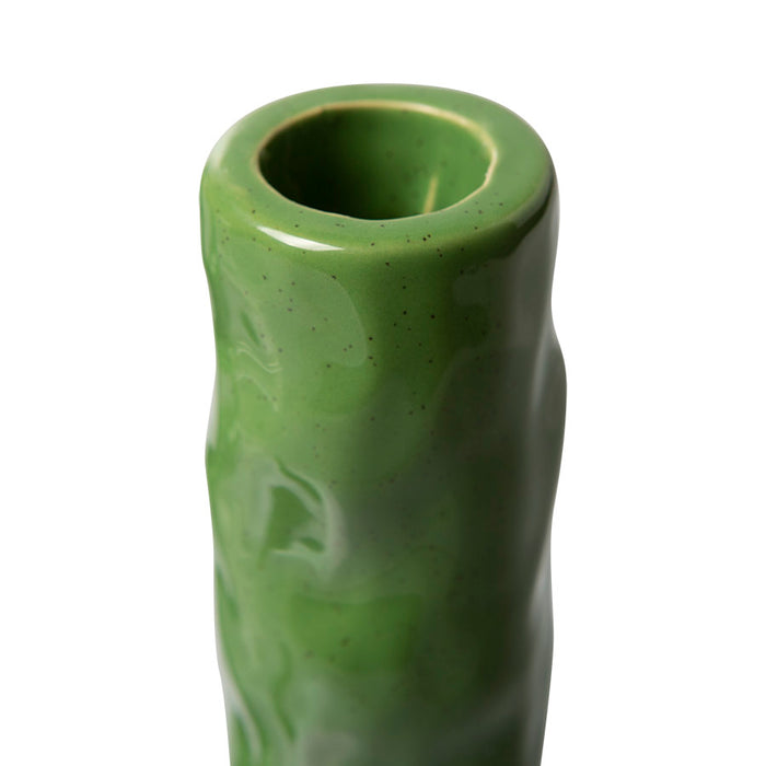 detail of fern green candle stick holder