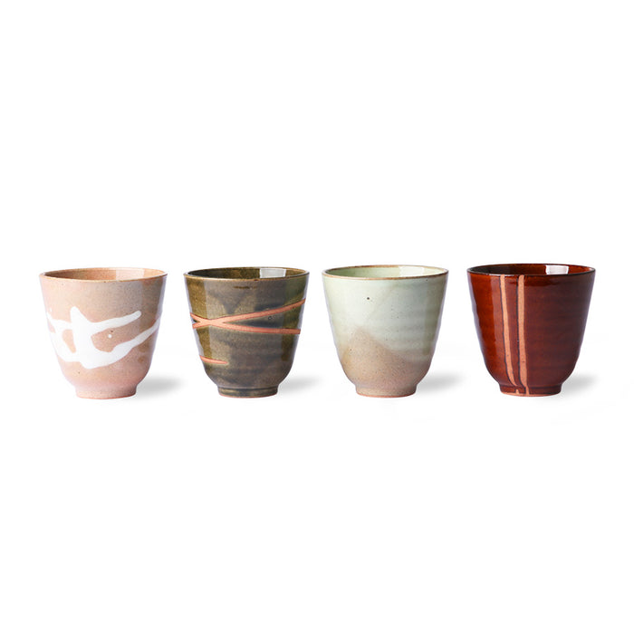 Kyoto ceramics yunomi cups - set of 4