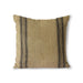 linen pillow in a dark beige color with charcoal stripes and texture