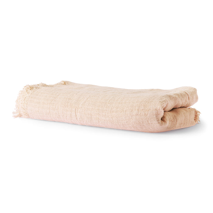 Linen table cloth - salmon