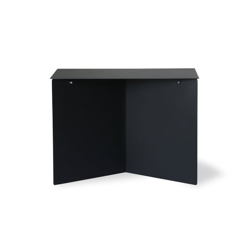 modern black rectangle shaped side table 