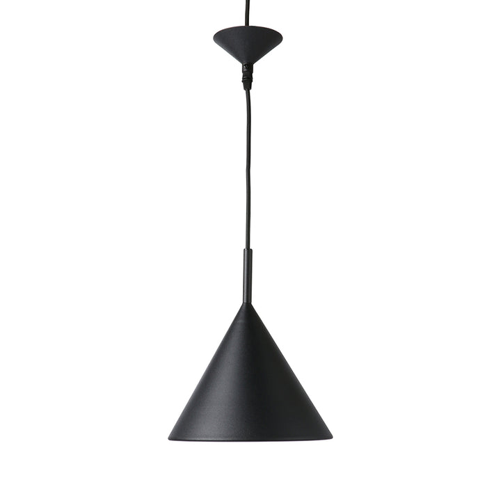 matte black metal single pendant light with ceiling cap