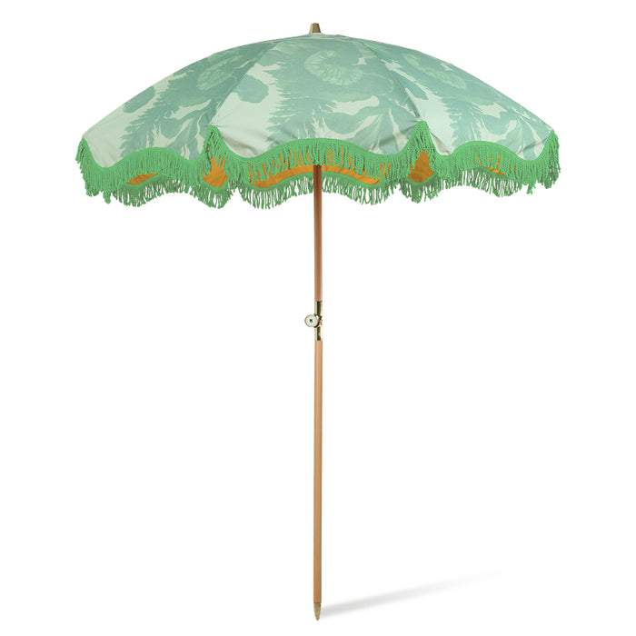 70's inspired vintage floral sun umbrella with fringes