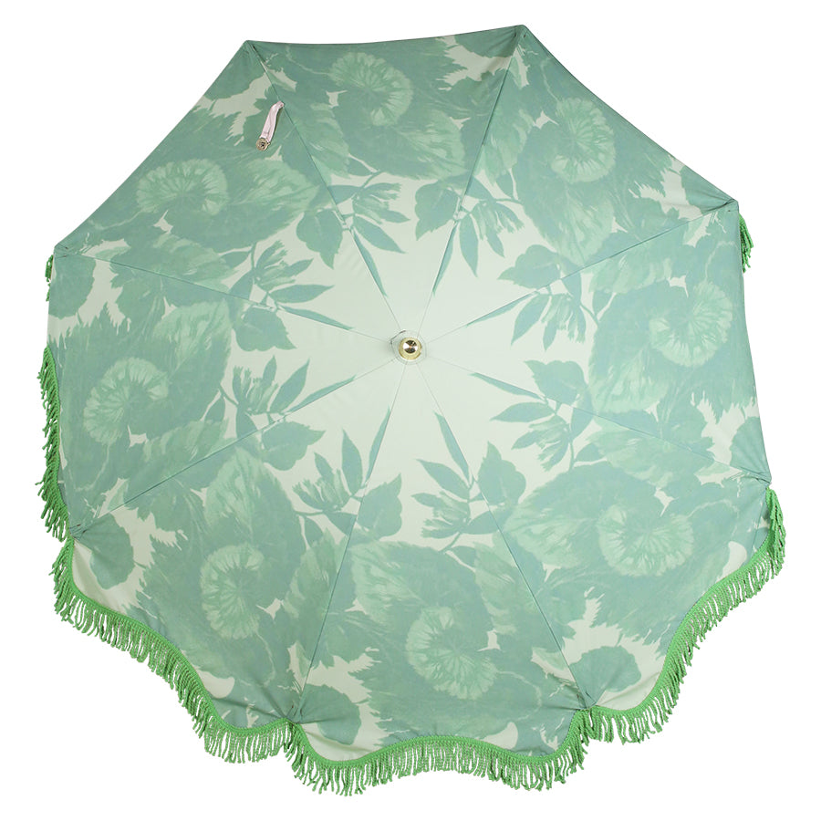 funcky, vintage inspired green retro style beach umbrella