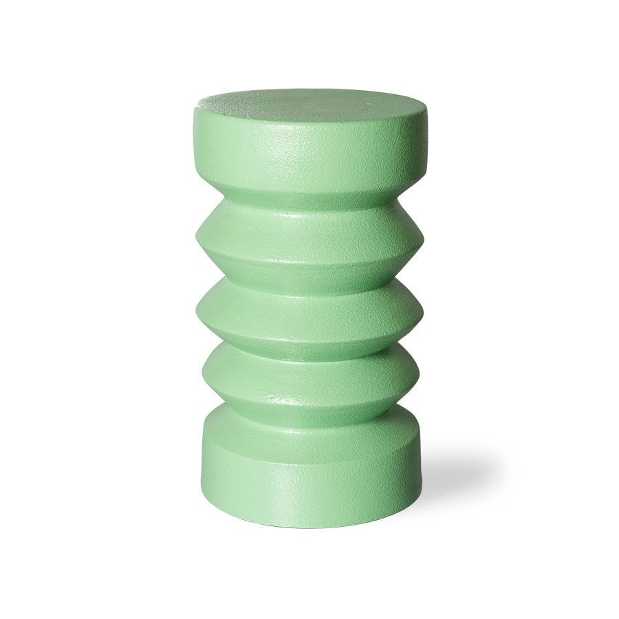 funky shaped green small accent table