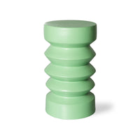 funky shaped green small accent table