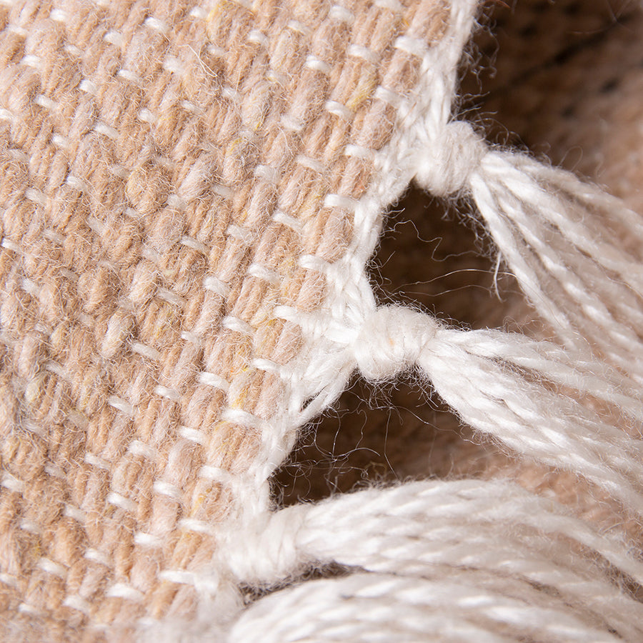 close up of an outdoor rug made from PET