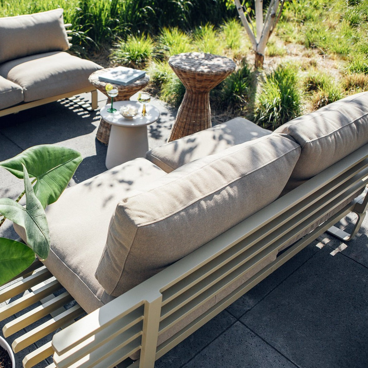 Outdoor beige cushions clearance