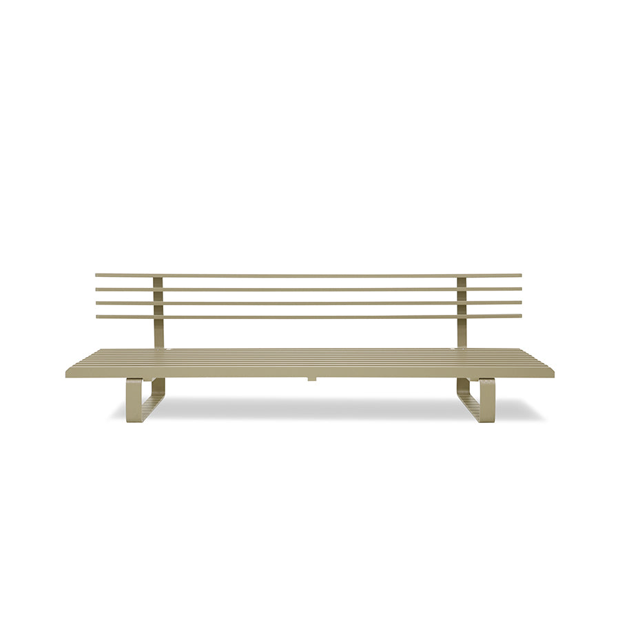 olive color aluminum sofa for outdoor use