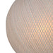 detail of luminated super large white hanging ball light made of bamboo and white rice paper
