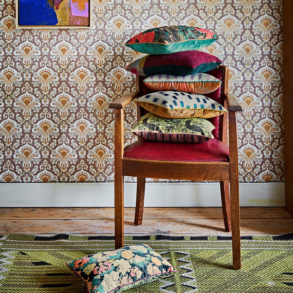 DORIS for HKliving - printed satin pillow glitter