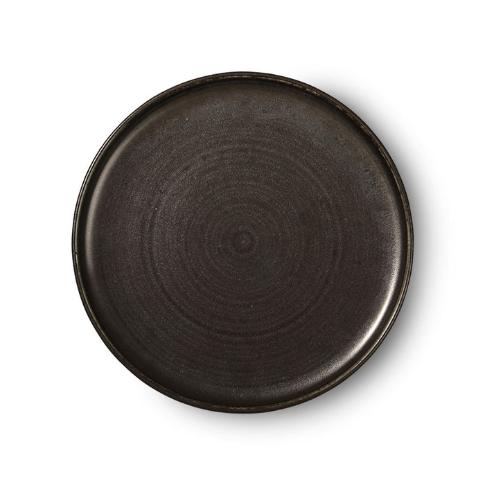 Chef ceramics - rustic dinner plate black