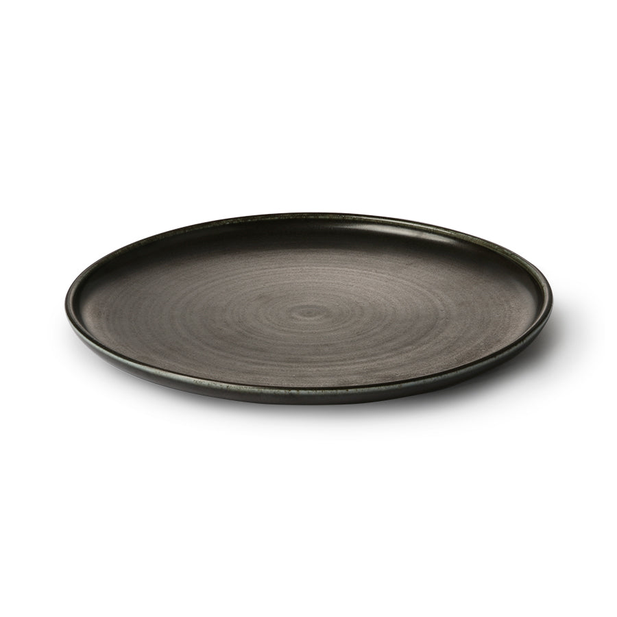 Chef ceramics - rustic dinner plate black