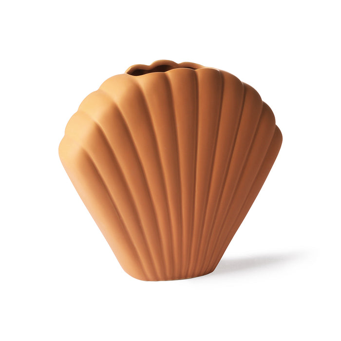 shell vase in earth color